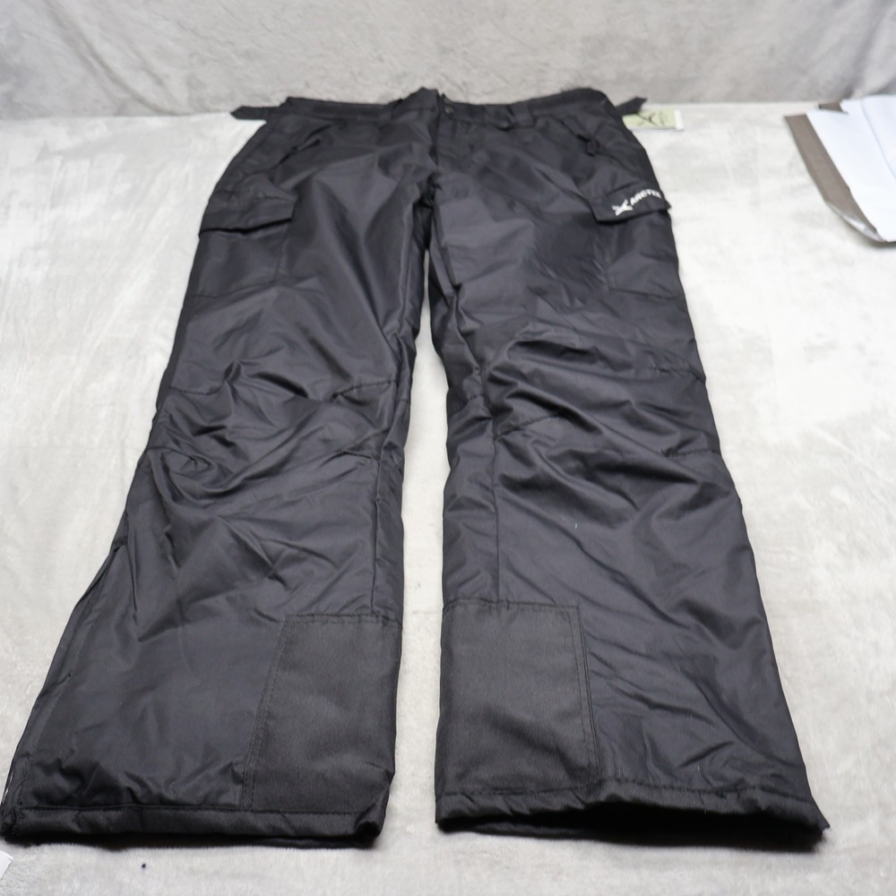 Arctix Snow Sports Pants Mens Large Black Cargo Insulated Ski Winter 38x34 NEW